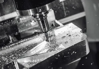 CNC milling machine with precision tools