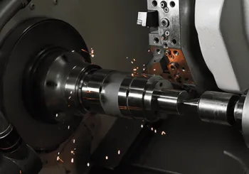 CNC turning process showcasing metalwork
